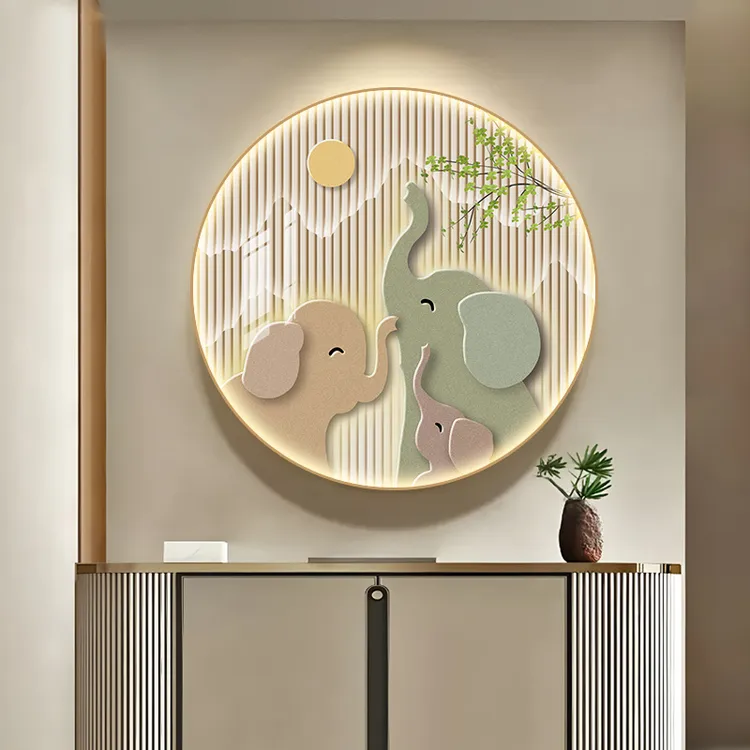 轻奢吉象玄关装饰画高级感走廊过道壁画奶油风客厅餐厅卧室挂画
