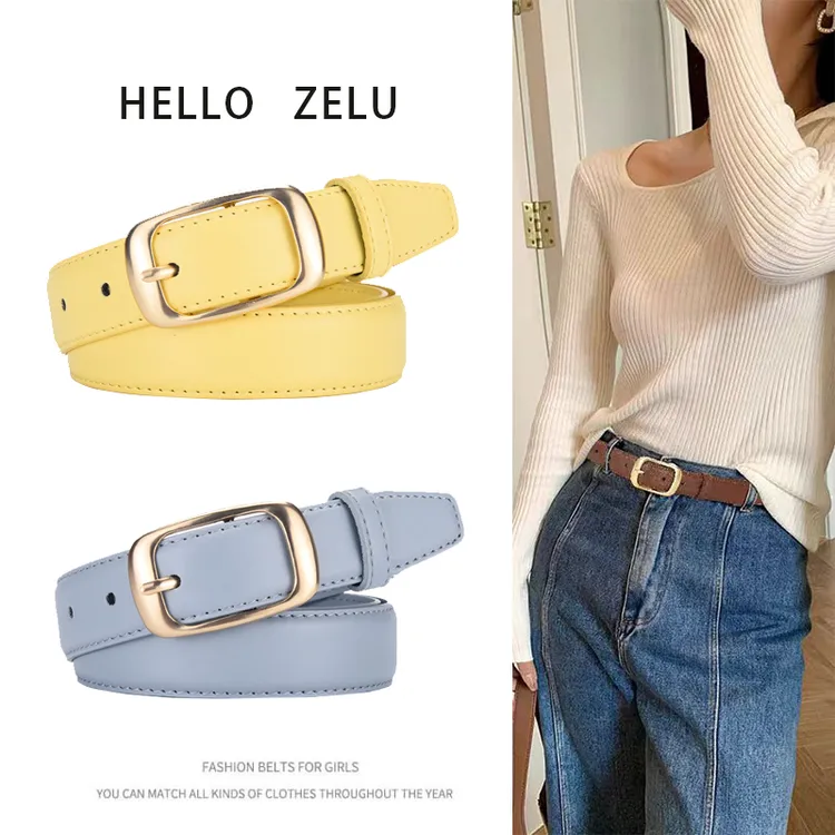 网红款皮带女款真皮百搭2025腰带女士针扣时尚简约百搭牛仔裤带潮