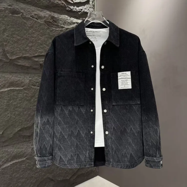 （单/加绒）2025早秋新款男士时尚休闲百搭水洗牛仔外套翻领2526