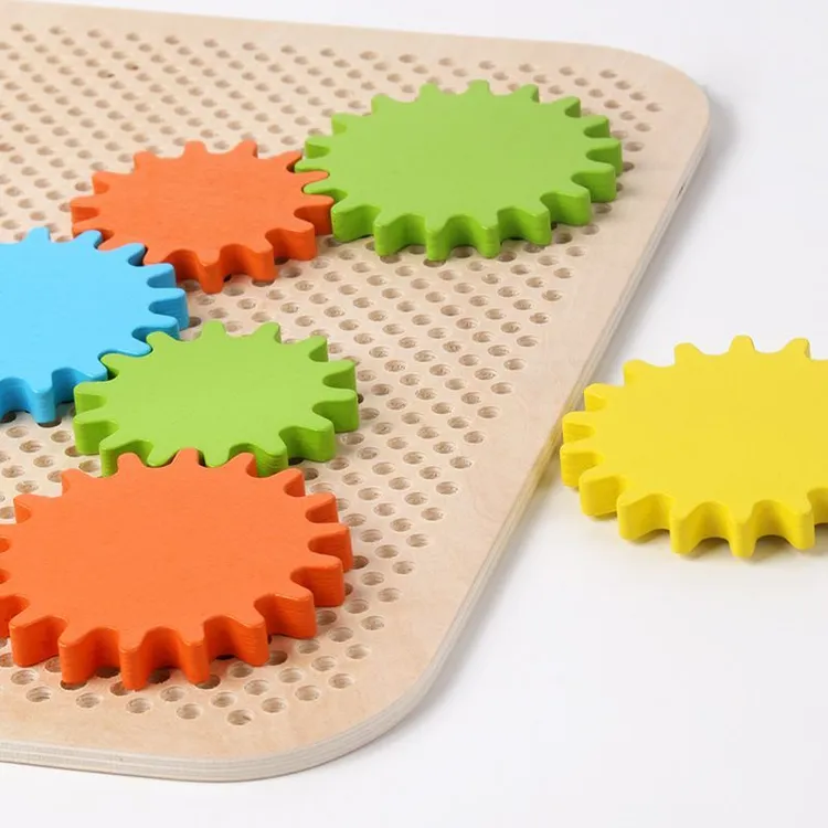 桌面游戏百变齿轮拼板插板幼儿园早教益智启蒙智力拼装旋转玩具