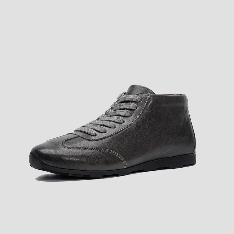 男士商务休闲日常办公真皮舒适中邦加厚简约休闲皮鞋真皮加绒德迅