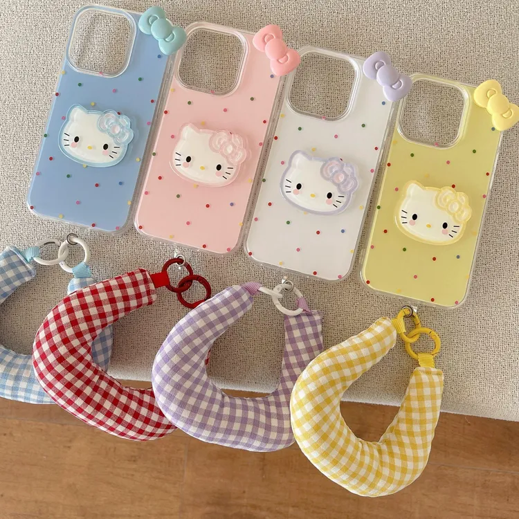 彩波点kt猫适用iPhone16promax苹果15pro手机壳14新款13