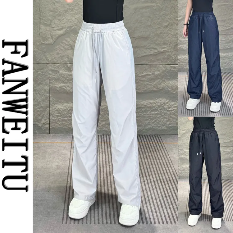 夏季新款男士轻薄速干户外宽松休闲裤亲肤垂感直筒运动男裤6812