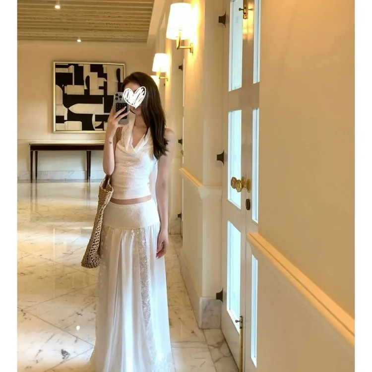 2025夏季新款法式爆款网纱蕾丝一衣多穿小top抹胸背心设计感上衣