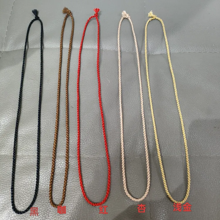 纯桑蚕丝手工编织项链绳，可当扣子款，可当套头款亲肤不过敏可定制