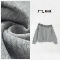 几里与麻 设计感斜肩花边卫衣 衣长52胸围118 2081153