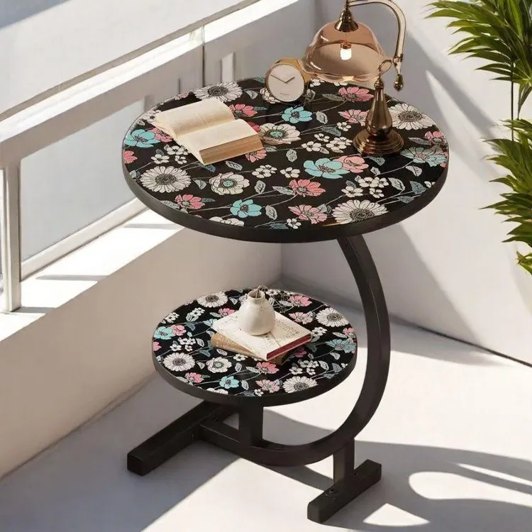 乌市发货新疆包邮网红床边置物架小圆桌子简易家用沙发边几茶几床