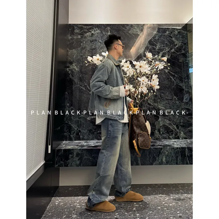 RICH陈发财【温度牛仔/薄羽绒服】打破常规！复古牛仔羽绒男夹克8210