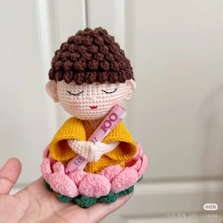 成品  手工钩织佛陀DIY编织成品挂件