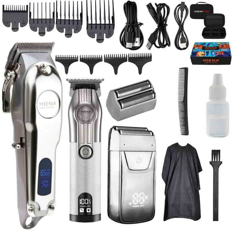 剪三挡专业调节剃须刀数显电动剪精美套装电动三合一油光雕刻头