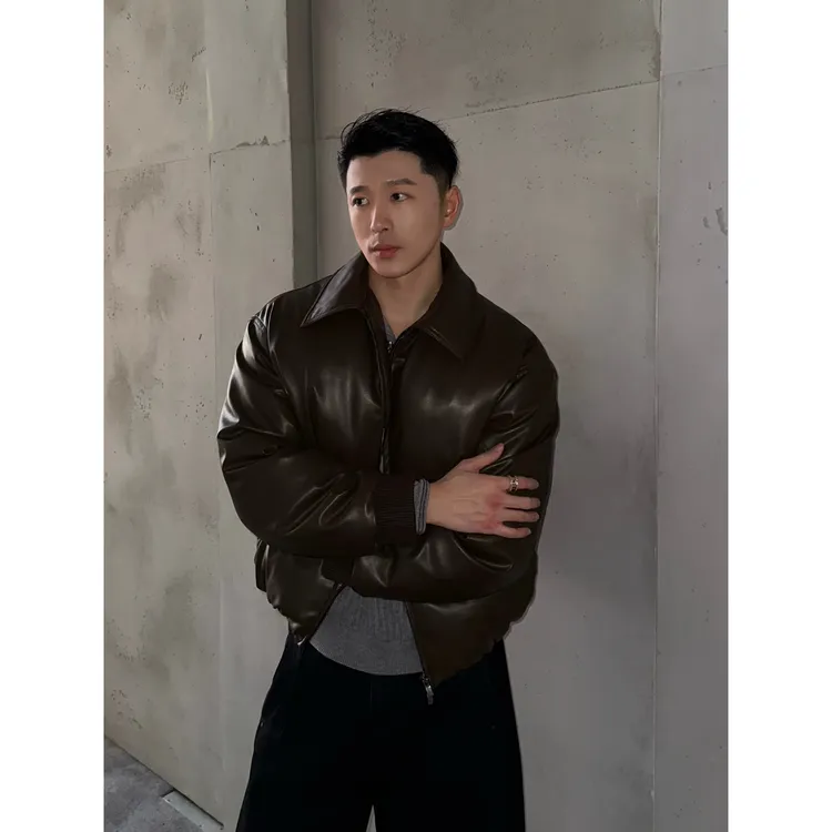 【TANPIN】 鹅绒系列/ac*e超软蛋白皮 短宽气球版型面包羽绒服