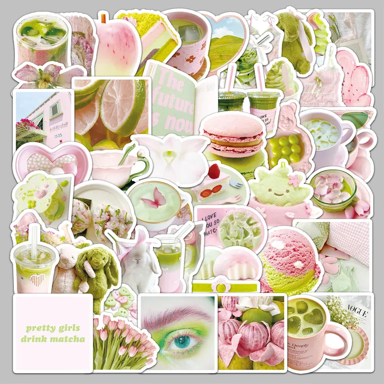 【小叶子粉丝专属】高颜值ins风手机壳diy素材清新氛围感防水贴纸