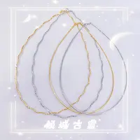 铜合金吊坠 时尚金色银色小众波浪项圈叠戴个性复古精致设计 