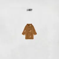 J.JOEY 100绵羊毛秋冬卡其色连帽双面尼中长款大衣风衣外套 0684