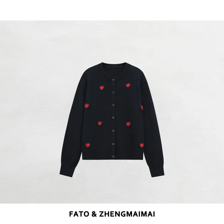 郑买买 甜心派送 秋冬款韩系ins风休闲慵懒设计开衫 CC51101M3