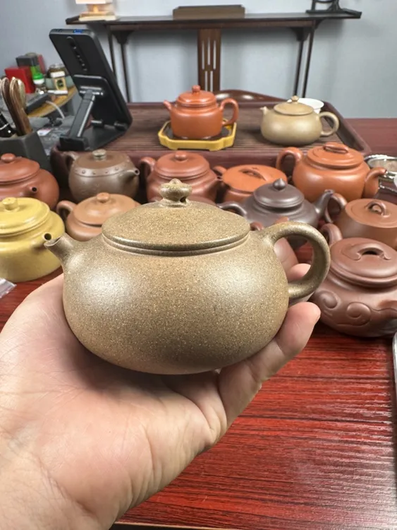 原矿大水潭青段半手精工寒江紫砂壶