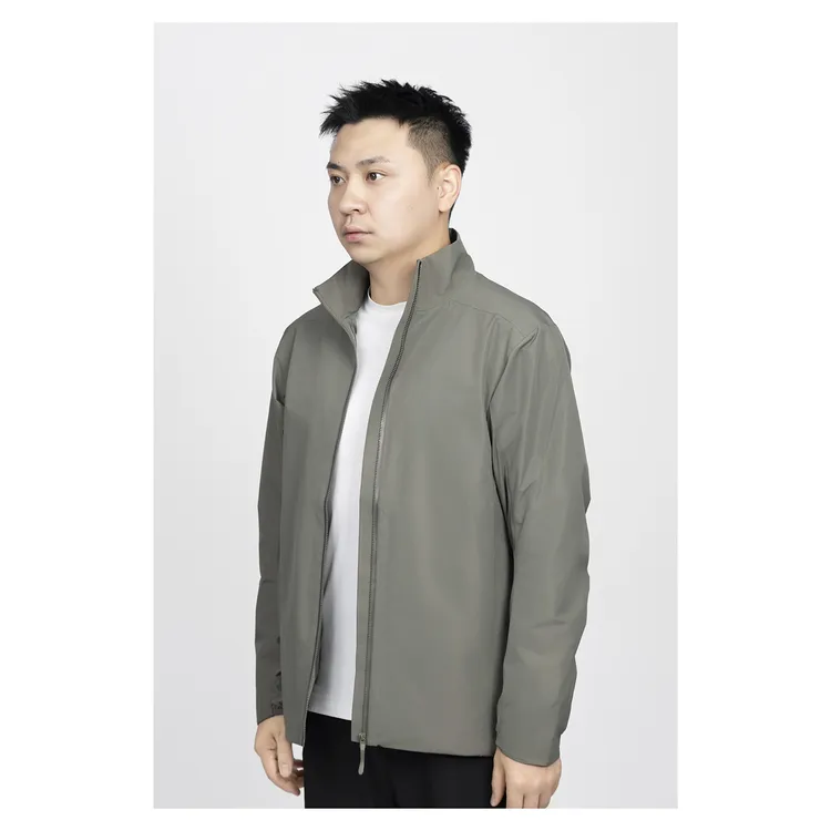 秋季新品男士立领纯色拼接商务休闲夹克简约运动舒适百搭 HW25