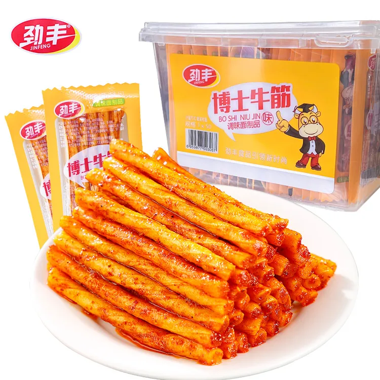 【发十包】劲丰博士牛筋辣条儿时怀旧辣片棒面筋麻辣豆筋素