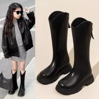女童长靴儿童靴子秋季冬新款公主高筒靴冬季棉靴时尚长筒靴过膝靴