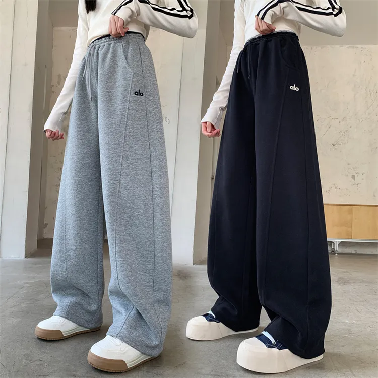 女童裤子春秋款儿童加绒卫裤女孩6运动裤12岁女大童初中生阔腿裤