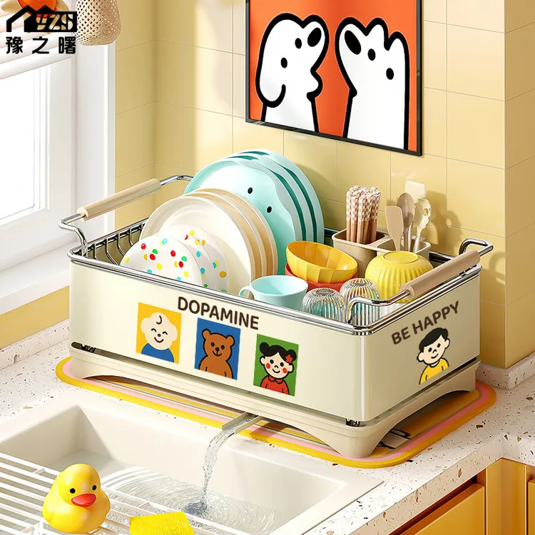 豫之曙沥水碗盘架304不锈钢碗碟收纳碗架沥水篮碗筷餐具厨房置物
