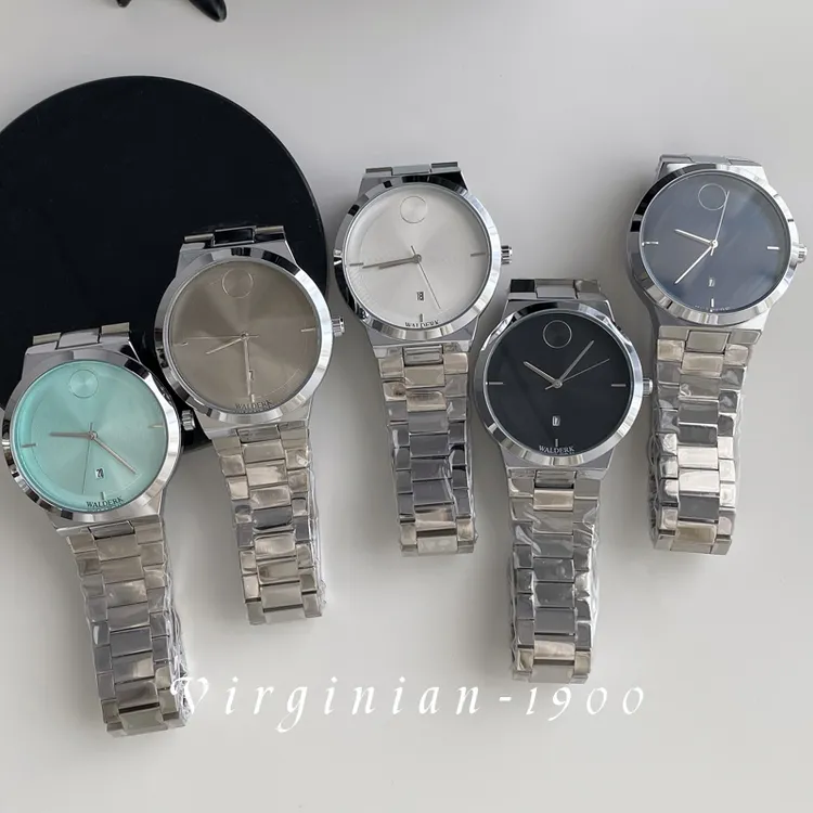 【Virginian1900】极简高级感时尚日历防水石英小众潮流男士手表