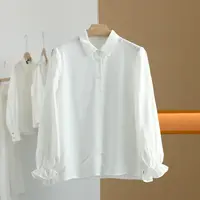 【半价q仓-唐长老自营】A90803女装女长袖休闲衬衫A42-80白色百搭