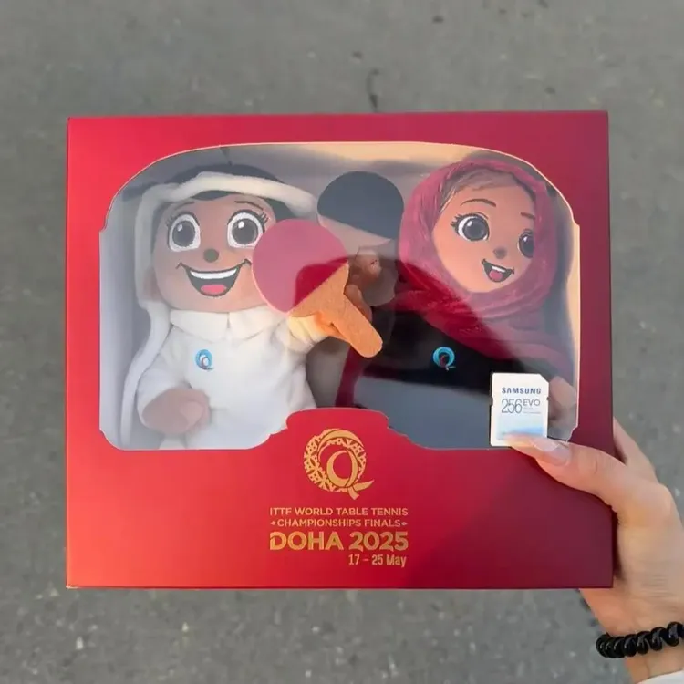 【现货现发】莎头周边王楚钦孙颖莎多哈世乒赛棉花娃娃玩偶公仔玩具