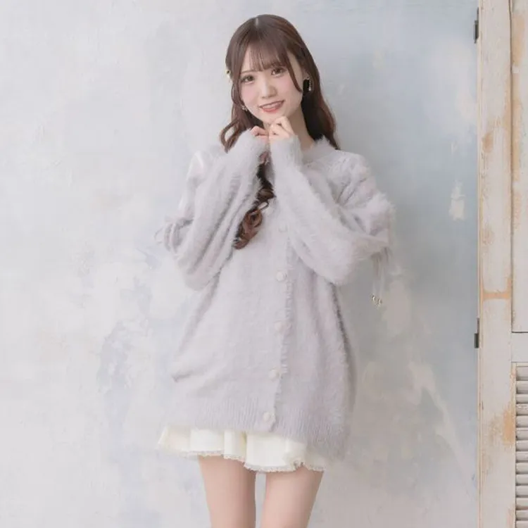 ROJITA · couture 蕾丝拼接毛绒针织连衣裙(C531228现货)