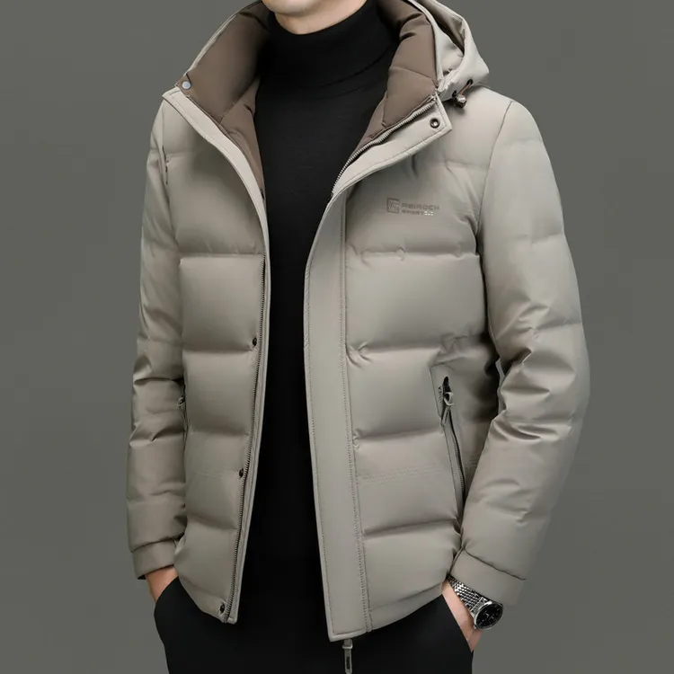 普丹希斐男士羽绒服冬季新款高端轻薄保暖休闲鹅绒服加厚外套