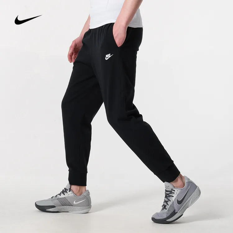 NIKE耐克运动裤100%棉男裤2025春秋新款黑色束脚休闲裤[流光风]