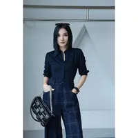 【妙妙精选】HUANGNAJI翻领秋季时尚气质设计感显瘦衬衫0153