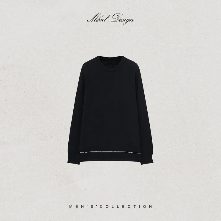 MBNL-F「杰尼.Resist」秦磊男装进口横机精工小肚棉长袖LL-WSY1194