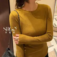 诗妮歌静奢系列【午后暖阳】女式极简款圆领通勤休闲毛衫