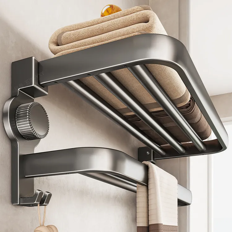 家韵吸盘置物架浴巾架卫生间浴室洗手间卫浴收纳免打孔浴巾架挂架
