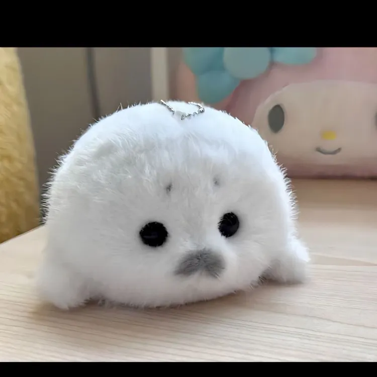 可爱毛绒小海豹宝宝公仔挂件手工海洋守护仿真海洋玩具海豹挂件礼