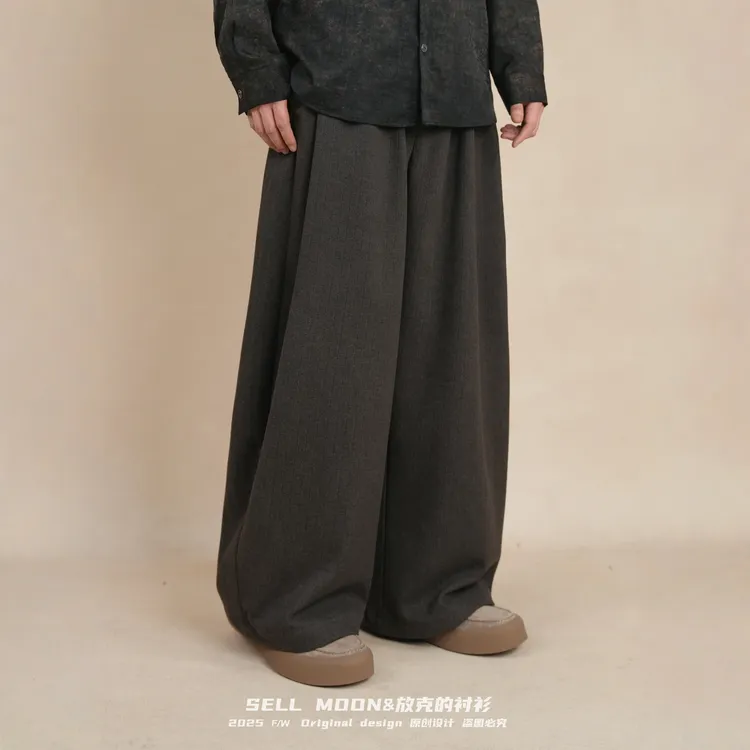 SELLMOON秋冬新中式复古微弹免烫休闲裤长裤百搭裤子男款休闲裤
