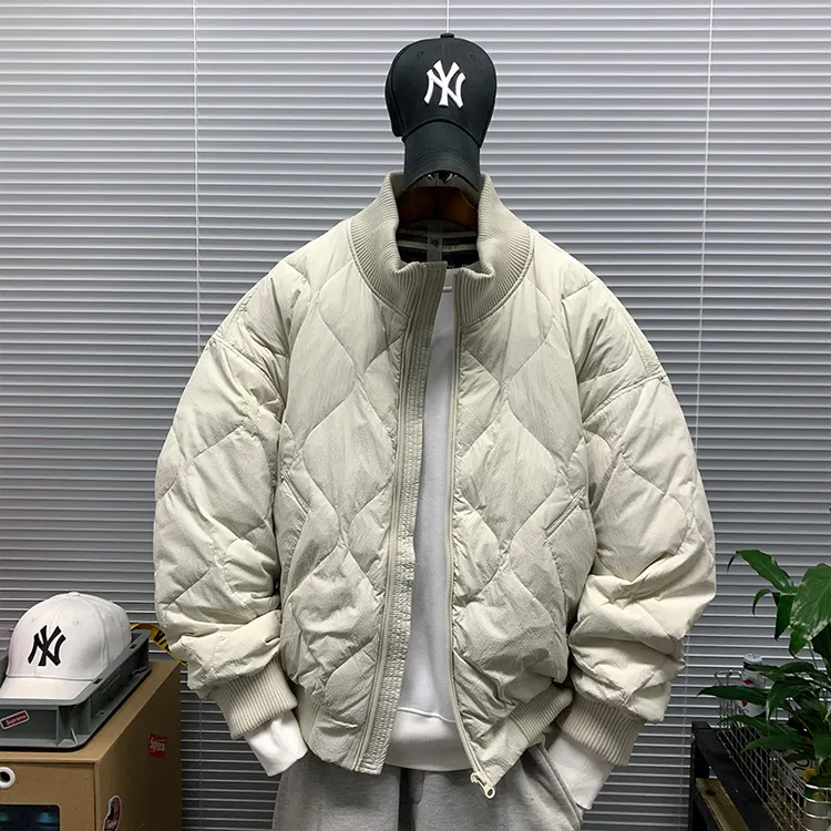 羽绒服外套男冬季新款立领休闲宽松百搭简约潮牌高街防风保暖上衣