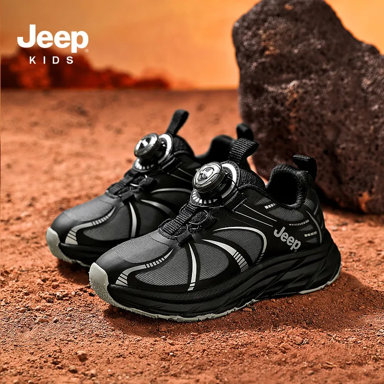 JEEP/吉普男儿童网面跑步休闲软底儿童运动鞋潮牌运动风健步鞋