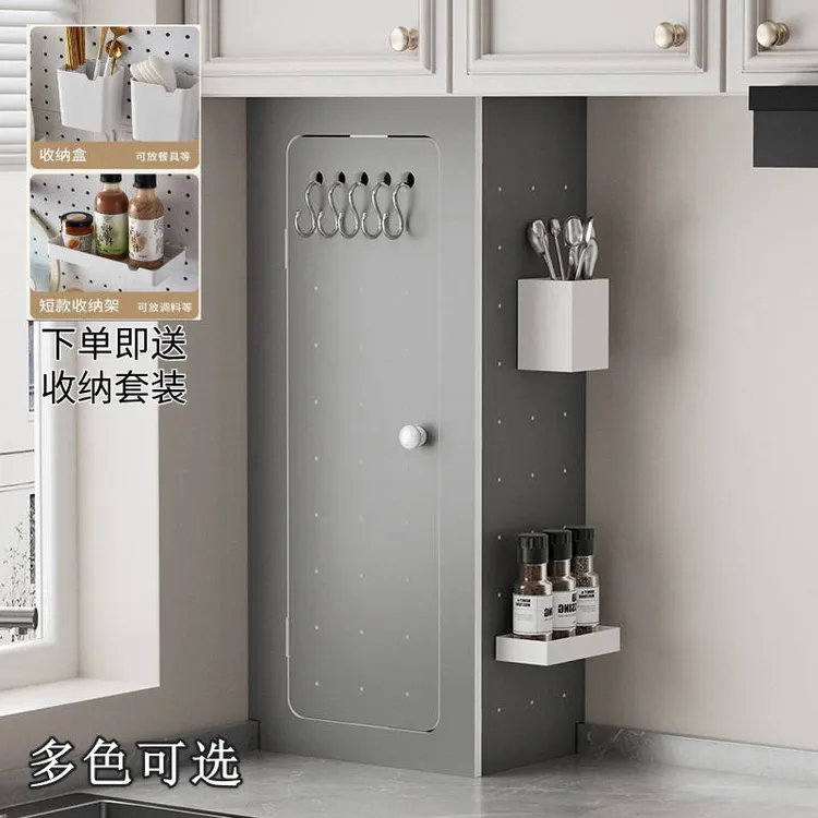 灰色燃气管道遮挡罩热水器管道遮挡置物架燃气表遮盖神器阻燃材质