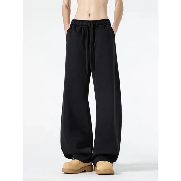 弯刀卫裤男款秋季美式宽松运动阔腿裤秋冬加绒长裤男生休闲裤子潮