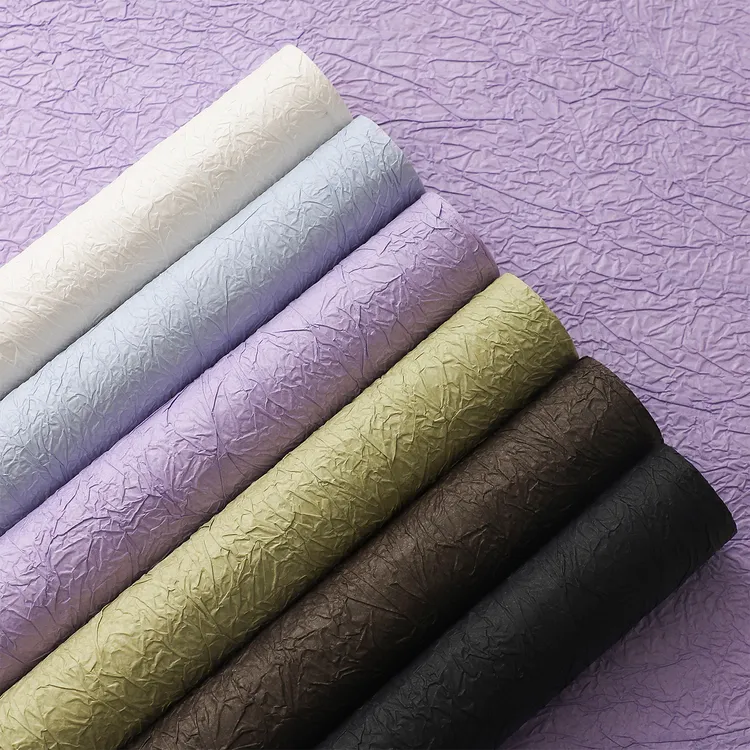 【花喜爱】高级感石纹纸免裁剪褶皱包装手工艺术纸鲜花包装纸花店用