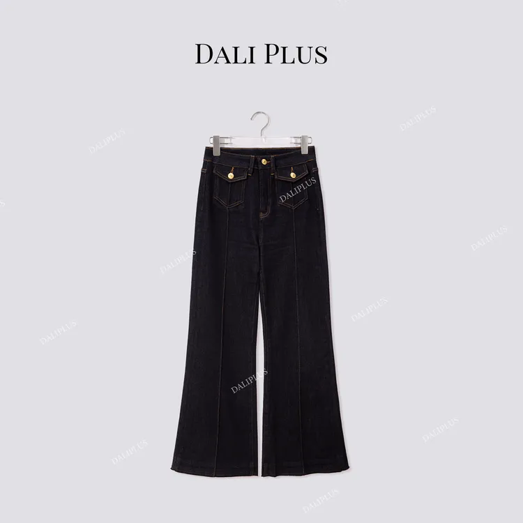 DALI PLUS“高奢限定系列 丹宁牛仔裤”百搭长裤-D5MM3040