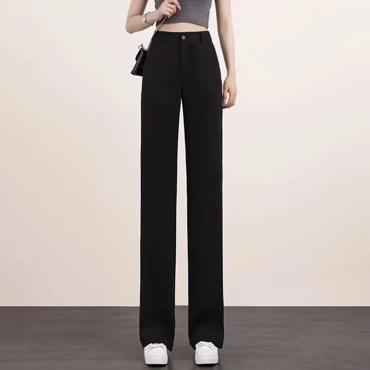 垂感窄版阔腿裤女高腰显瘦直筒裤2025秋季新款时尚百搭职业西装裤