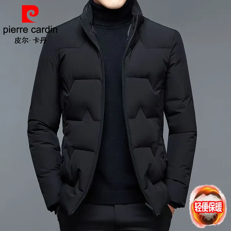 皮尔卡丹正品加厚立领棉衣男冬季新款高档保暖防风外套休闲棉服男
