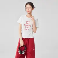 IEF/爱依服2025夏季新款通勤休闲运动美式复古简约字母百搭女T恤