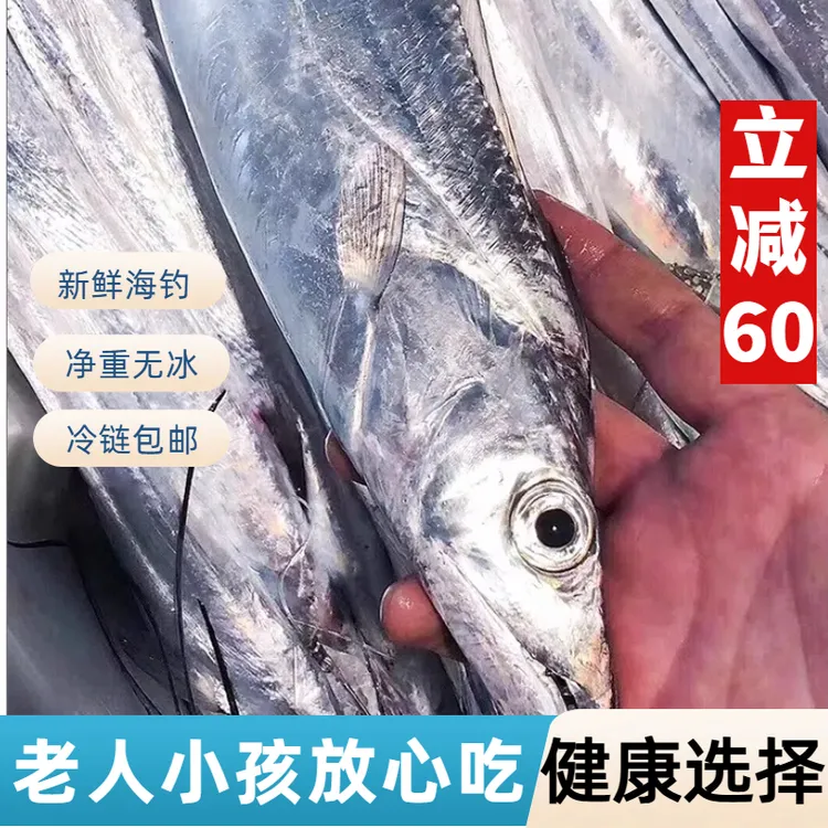 【官方补贴】舟山渔场东海新鲜小眼睛带鱼-整条钓带-冷链包邮