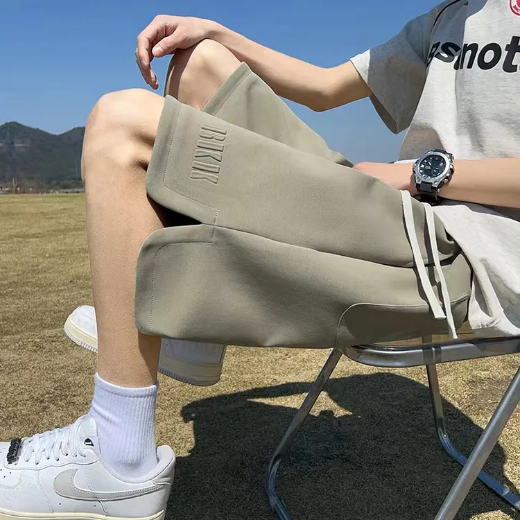 夏季运动裤大码男士短裤日系百搭休闲裤宽松直筒透气五分裤中裤