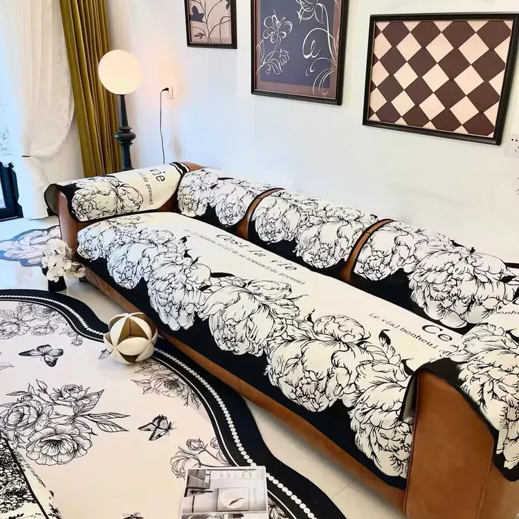 高端雪尼尔四季通用沙发垫，简约款轻奢风爆款沙发垫