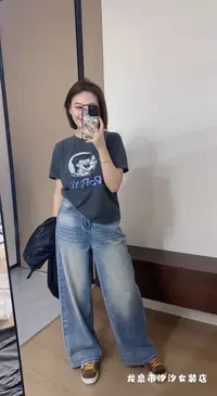 【汐汐女装二店】小个子定制印花圆领短T时尚韩版上衣 Z1851